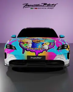 Porsche Taycan wrap design TayKart Deluxe Render 01