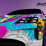 Porsche Taycan wrap design TayKart Deluxe Render 06